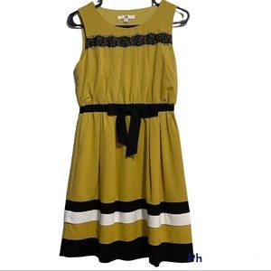 Ya Los Angeles Dress Small Yellow and Black
